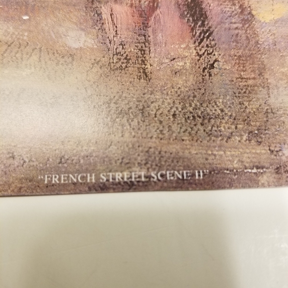 ✅Print of Oil Painting by George Bjorkland of French Street Scene Litho USA - Picture 5 of 8